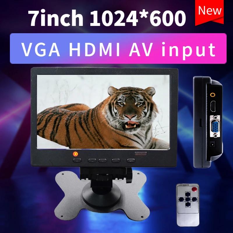 LCD HD PC , ̴ TV ǻ ÷, 2 ä  Է, ޴  , Ŀ HDMI VGA, 1024*600, 7 ġ